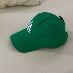 Green Baseball Cap with White LA Logo